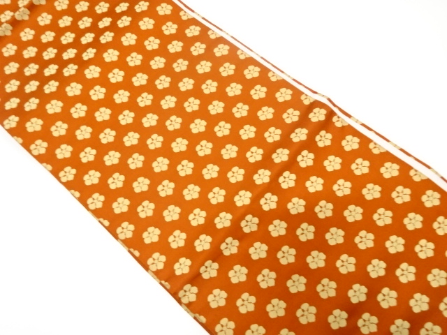 JAPANESE KIMONO / HIRAKI NAGOYA OBI / SILK / WOVEN FLOWERS